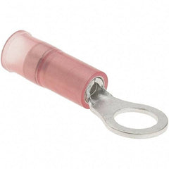 Value Collection - 22-16 AWG Partially Insulated Crimp Connection Circular Ring Terminal - #10 Stud, 24.4mm OAL x 8mm Wide, Copper Contact - Americas Industrial Supply