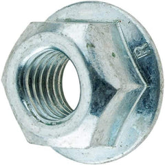 Value Collection - M8x1.25, 17mm Flange Diam, 13mm Across Flats, Flange Nut - Grade Grade 9 Steel, Zinc Finish - Americas Industrial Supply