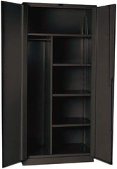 Hallowell - 4 Shelf Combination Storage Cabinet - Steel, 36" Wide x 24" Deep x 78" High, Gray - Americas Industrial Supply