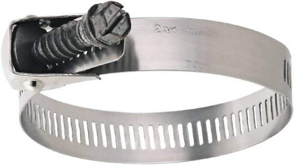 IDEAL TRIDON - SAE Size 188, 2 to 12-1/4" Diam, Stainless Steel Quick Release Worm Drive Clamp - 9/16" Wide, Material Grade 200/410, Series 58 - Americas Industrial Supply