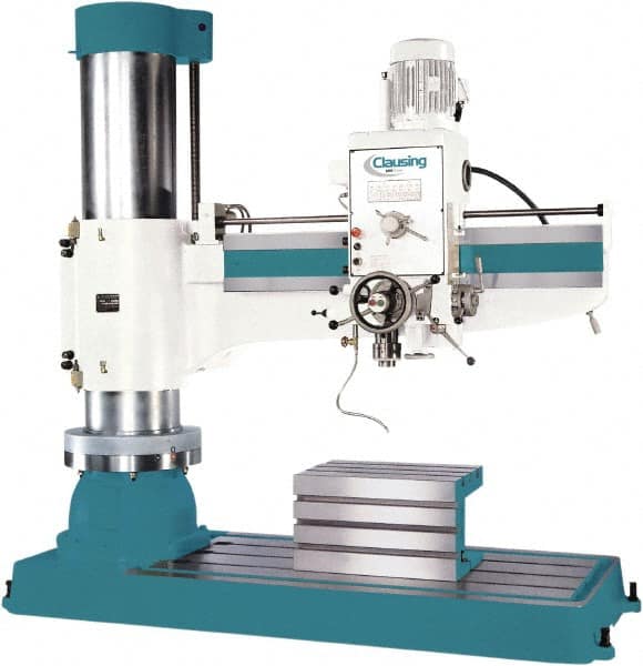 Clausing - 78.7" Swing, Geared Head Radial Arm Drill Press - 12 Speed, 7-1/2 hp, Three Phase - Americas Industrial Supply