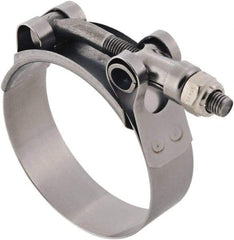 IDEAL TRIDON - 2.88 to 3.19" Hose, 3/4" Wide, T-Bolt Channel Bridge Clamp - 2.88 to 3.19" Diam, Stainless Steel - Americas Industrial Supply