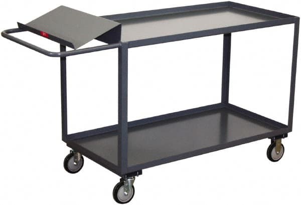 Jamco - 1,200 Lb Capacity, 24" Wide x 48" Long x 35" High Order Picking Cart - 2 Shelf, Steel, Hard Rubber Casters - Americas Industrial Supply