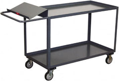 Jamco - 1,200 Lb Capacity, 24" Wide x 48" Long x 35" High Order Picking Cart - 2 Shelf, Steel, Hard Rubber Casters - Americas Industrial Supply