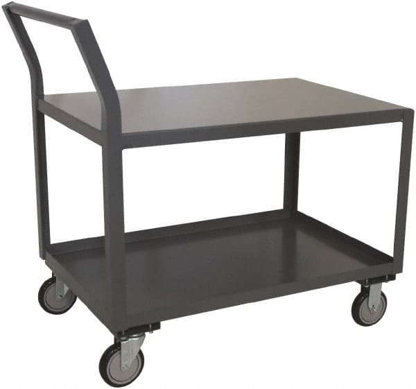 Jamco - 1,200 Lb Capacity, 24" Wide x 36" Long x 27" High Standard Utility Cart - 2 Shelf, Steel - Americas Industrial Supply