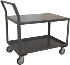 Jamco - 1,200 Lb Capacity, 36" Wide x 48" Long x 27" High Heavy Duty Service Cart - 2 Shelf, Steel - Americas Industrial Supply