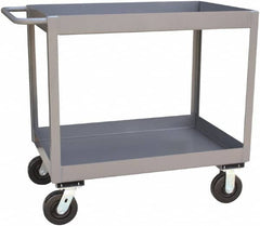 Jamco - 2,400 Lb Capacity, 24" Wide x 30" Long x 36" High Standard Utility Cart - 2 Shelf, Steel, Phenolic Casters - Americas Industrial Supply