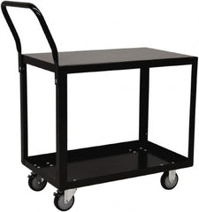 Jamco - 800 Lb Capacity, 18" Wide x 30" Long x 28" High Shelf Cart - 2 Shelf, Steel, 2 Rigid/2 Swivel Casters - Americas Industrial Supply