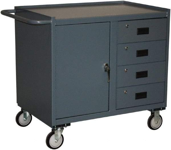 Jamco - Mobile Storage Cabinet - Steel, 36" Wide x 24" Deep x 40" High, Gray - Americas Industrial Supply