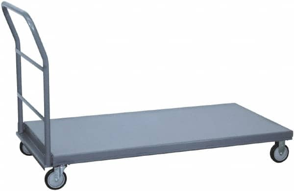 Jamco - 1,200 Lb Capacity Steel Platform Truck - Steel Deck, 18" OAW, 36" Platform Length, Urethane Casters - Americas Industrial Supply