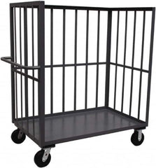Jamco - 2,000 Lb Capacity, 1 Shelf, 3-Sided Steel Truck - 60" Long x 30" Wide x 57" High, 6" Diam Phenolic Resin Wheels - Americas Industrial Supply
