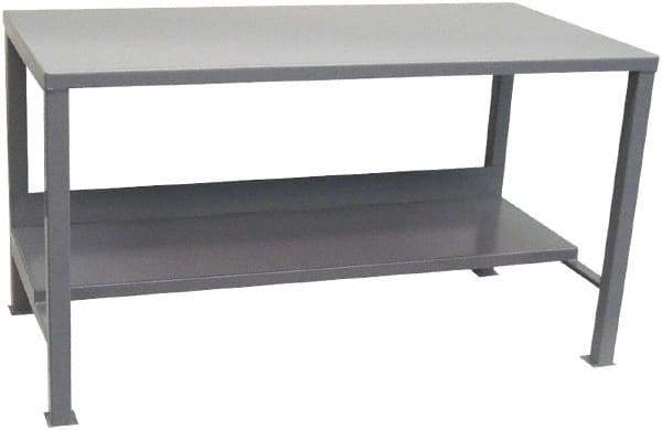 Jamco - 96" Deep Steel Workbench - Fixed Legs, Gray - Americas Industrial Supply