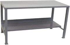 Jamco - 96" Deep Steel Workbench - Fixed Legs, Gray - Americas Industrial Supply