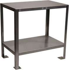 Jamco - 24 Wide x 18" Deep x 30" High, Stainless Steel Work Stand - Flat Top, Fixed Legs, Stainless - Americas Industrial Supply