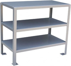 Jamco - 36 Wide x 24" Deep x 32" High, Steel Work Stand - Flat Top, Fixed Legs, Gray - Americas Industrial Supply