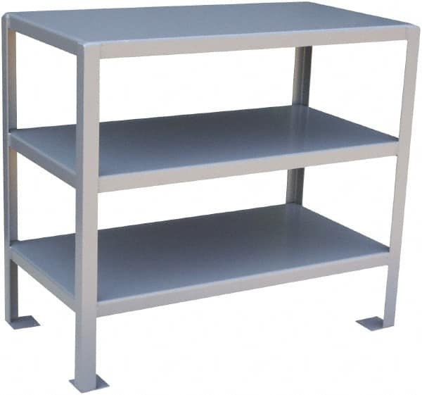 Jamco - 48 Wide x 24" Deep x 32" High, Steel Work Stand - Flat Top, Fixed Legs, Gray - Americas Industrial Supply