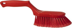 Vikan - 2" Bristle Length, Polyester Wash Brush - 5-13/16" Long x 5" Wide Head, 13-1/2" OAL, Red, Polypropylene Block - Americas Industrial Supply