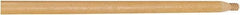 Rubbermaid - 60 x 1-1/16" Wood Handle for Push Brooms - Threaded Connection, Tan - Americas Industrial Supply