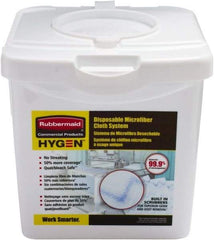 Rubbermaid - White Plastic Wipe Dispenser - For Use with Rubbermaid Hygen Disposable Microfiber Cloths - Americas Industrial Supply
