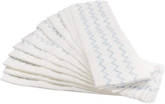 Rubbermaid - 18" Long x 5-1/2" Wide Microfiber Dust Mop Pad - Hook & Loop, White, Anti-Microbial - Americas Industrial Supply