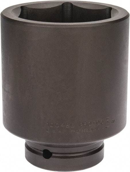 Proto - 1" Drive 3" Deep Impact Socket - 6 Points, 5" OAL - Americas Industrial Supply