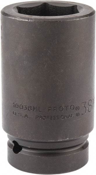 Proto - 1" Drive 38mm Deep Impact Socket - 6 Points, 4" OAL - Americas Industrial Supply
