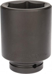 Proto - 1" Drive 70mm Deep Impact Socket - 6 Points, 5" OAL - Americas Industrial Supply