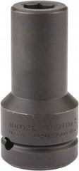 Proto - 1" Drive 3/4" Deep Impact Socket - 6 Points, 4" OAL - Americas Industrial Supply