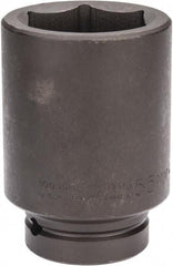 Proto - 1" Drive 55mm Deep Impact Socket - 6 Points, 4-1/2" OAL - Americas Industrial Supply