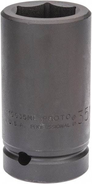 Proto - 1" Drive 35mm Deep Impact Socket - 6 Points, 4" OAL - Americas Industrial Supply
