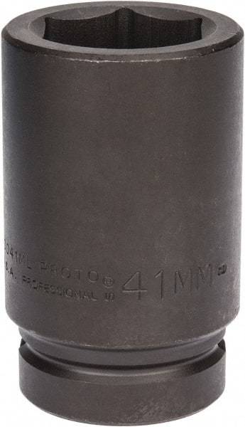 Proto - 1" Drive 41mm Deep Impact Socket - 6 Points, 4" OAL - Americas Industrial Supply
