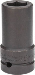 Proto - 1" Drive 28mm Deep Impact Socket - 6 Points, 4" OAL - Americas Industrial Supply