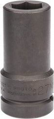 Proto - 1" Drive 27mm Deep Impact Socket - 6 Points, 4" OAL - Americas Industrial Supply