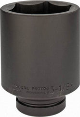 Proto - 1" Drive 3-1/8" Deep Impact Socket - 6 Points, 5-1/2" OAL - Americas Industrial Supply