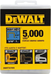 DeWALT - 1/2" Wide Steel Heavy Duty Staples - 15/32" Leg Length - Americas Industrial Supply
