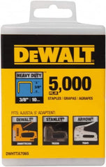 DeWALT - 3/8" Wide Steel Heavy Duty Staples - 13/32" Leg Length - Americas Industrial Supply