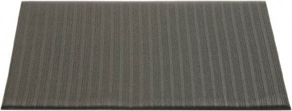 Ability One - 3' Long x 2' Wide, Dry Environment, Anti-Fatigue Matting - Black, Vinyl with Vinyl Sponge Base, Beveled - Americas Industrial Supply