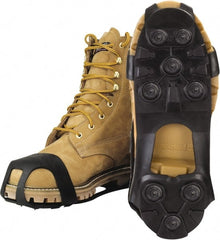Winter Walking - Ice Traction Footwear Footwear Style: Strap-On Cleat Traction Type: Steel Studs - Americas Industrial Supply