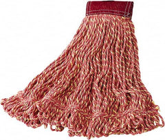 Rubbermaid - 18" Red Head Band, Large Blended Fiber Loop End Mop Head - Hook & Loop Connection - Americas Industrial Supply