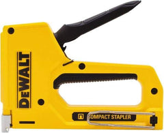DeWALT - Manual Staple Gun - 1/4, 5/16, 3/8, 1/2" Staples, Yellow & Black, Aluminum - Americas Industrial Supply