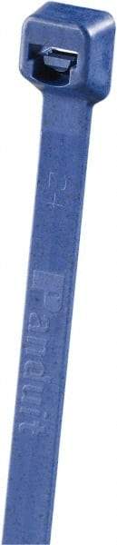 Panduit - 3.9" Long Blue Polypropylene Standard Cable Tie - 15 Lb Tensile Strength, 1.1mm Thick, 22mm Max Bundle Diam - Americas Industrial Supply