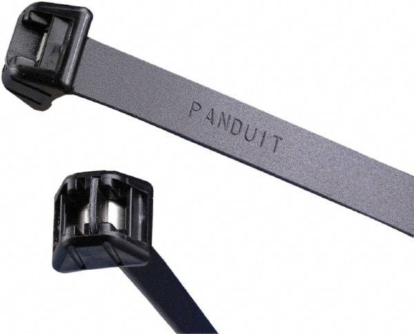 Panduit - 13-1/2" Long Black Acetal Standard Cable Tie - 250 Lb Tensile Strength, 1.5mm Thick, 98.4mm Max Bundle Diam - Americas Industrial Supply