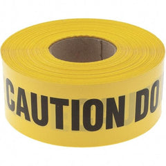 Value Collection - 1,000' Long x 3" Wide Roll, Polyethylene, Black & Yellow Barricade Tape - Message: Caution - Do Not Enter - Americas Industrial Supply