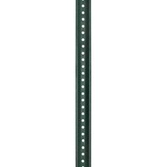 Nucor - 6' High, Powder Coated Traffic Sign Post - Steel, 3/8" Hole Diam, Green - Americas Industrial Supply