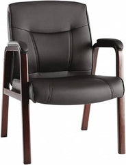 ALERA - Black Leather Guest Chair - 24-3/4" Wide x 35" High - Americas Industrial Supply