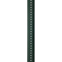 Nucor - 6' High, Powder Coated Traffic Sign Post - Steel, 3/8" Hole Diam, Green - Americas Industrial Supply