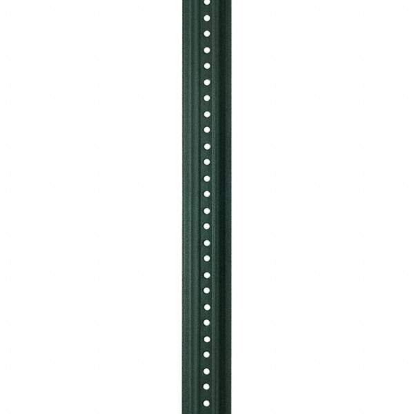 Nucor - 12' High, Powder Coated Traffic Sign Post - Steel, 3/8" Hole Diam, Green - Americas Industrial Supply