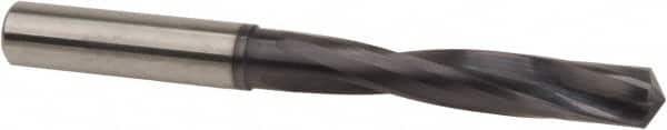 Accupro - 9.5mm 140° Solid Carbide Jobber Drill - TiAlN Finish, Right Hand Cut, Spiral Flute, Straight Shank, 105mm OAL, Special Type Point - Americas Industrial Supply