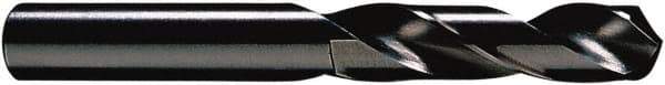 Hertel - 7/16" 118° Spiral Flute High Speed Steel Screw Machine Drill Bit - Oxide Finish, Right Hand Cut, 2-1/16" Flute Length, 3-7/16" OAL, Standard Point, Straight Shank - Americas Industrial Supply