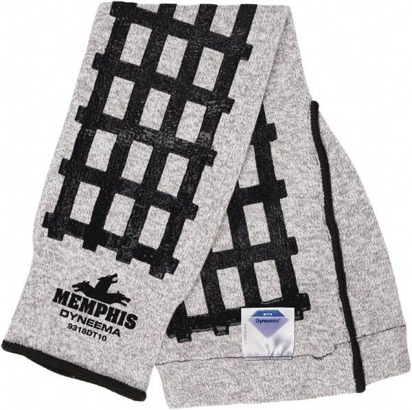 MCR Safety - Size Universal, White/Black Dyneema Cut Resistant Sleeve - 18" Long Sleeve, Cut Resistance Level 3, Elastic Cuff, Made with Thumb Hole - Americas Industrial Supply